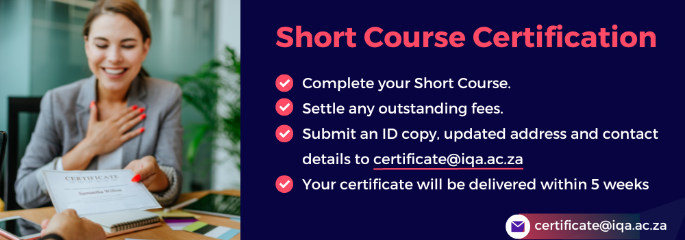 How to get your short course certificate